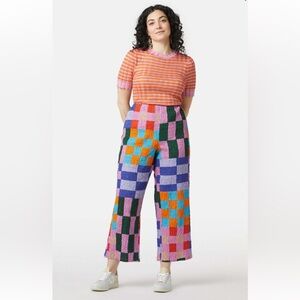 Gorman Multicolor Checkered Cropped Pants